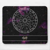 Zodiac Calendar | Astrologische symbolen en monogr Muismat (Voorkant)