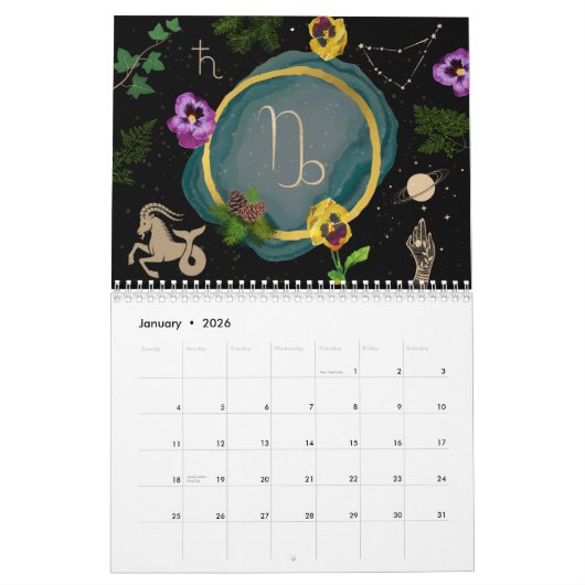 Zodiac Calendar Kalender (Jan 2026)