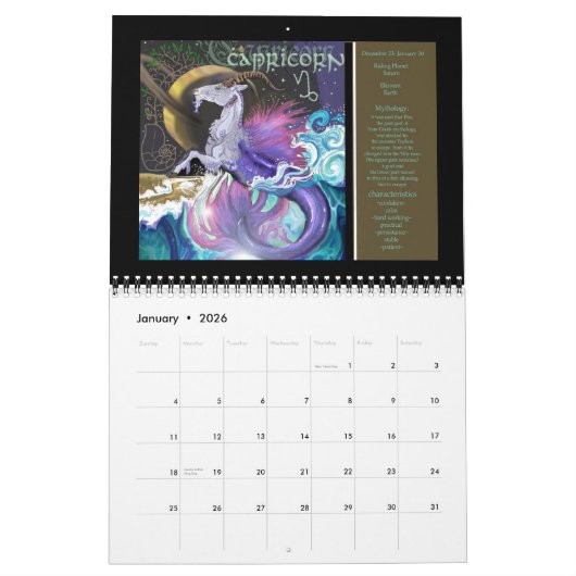 Zodiac Calendar Kalender (Jan 2026)