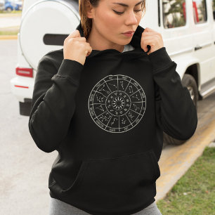 Zodiac Calendar Wheel   Astrologische constellatie Hoodie