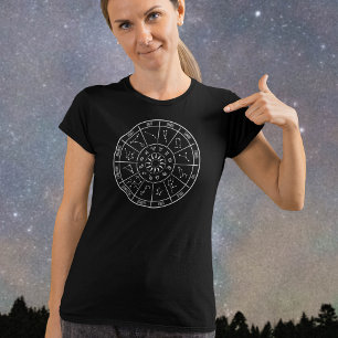 Zodiac Calendar Wheel   Astrologische constellatie T-shirt