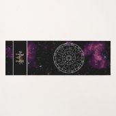 Zodiac Calendar Yoga Mat met Paarse Nebula (Voorkant (horizontaal))