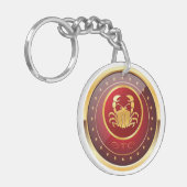 "Zodiac Cancer" Acrylische Sleutelhanger (dubbelzi (Voorkant Links)