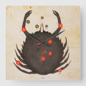 Zodiac: Cancer, C1350 Vierkante Klok (Voorkant)