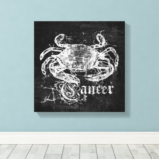 Zodiac  Cancer Canvas Afdruk (Insitu (Houten vloer))