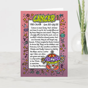 Zodiac - Cancer Fun Facts Kaart