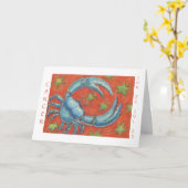 Zodiac Cancer 'Happy Birthday' witte rand Kaart (Gele Bloem)