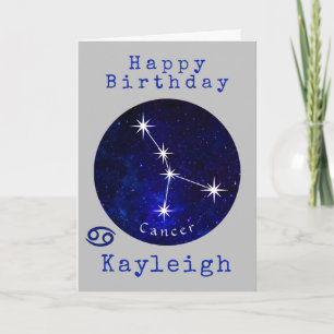 Zodiac Cancer Horoscope Kaart