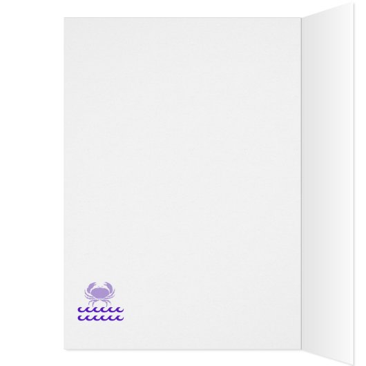 Zodiac Cancer Kaart, Horoscope Birthday Kaart (Binnen (Links))