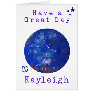 Zodiac Cancer Kaart, Horoscope Birthday Kaart