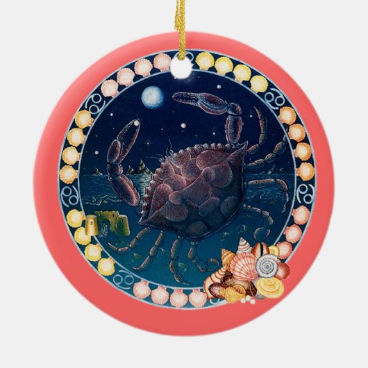 Zodiac Cancer - Pas het aan! Keramisch Ornament (Achterkant)