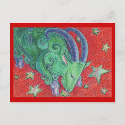 Zodiac Capricorn briefkaart (Voorkant)