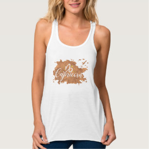 Zodiac Capricorn Brown Waterverf Gold Stars Shirt