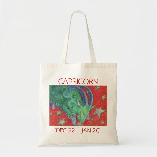 Zodiac Capricorn canvas tas (Voorkant)