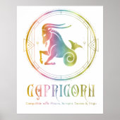 Zodiac Capricorn Compatibility Design Poster (Voorkant)