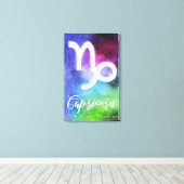 Zodiac: Capricorn Dates Canvas Afdruk (Insitu (Houten vloer))