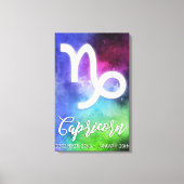 Zodiac: Capricorn Dates Canvas Afdruk (Voorkant)
