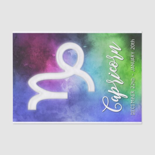 Zodiac: Capricorn Dates Tissuepapier (Voorkant)