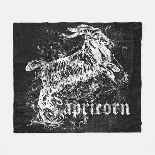 Zodiac Capricorn Fleece Deken (Voorkant (Horizontaal))