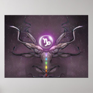 Zodiac Capricorn Horoscope Sign Poster