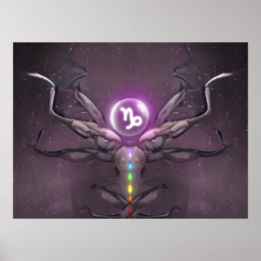Zodiac Capricorn Horoscope Sign Poster (Voorkant)