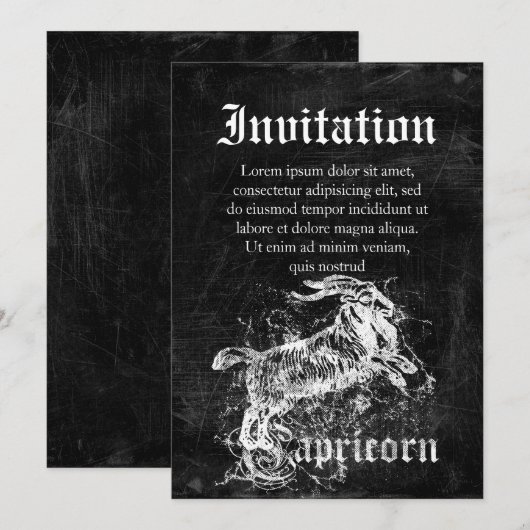 Zodiac  Capricorn Kaart (Voorkant / Achterkant)