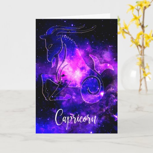 Zodiac: Capricorn Kaart (Gele Bloem)