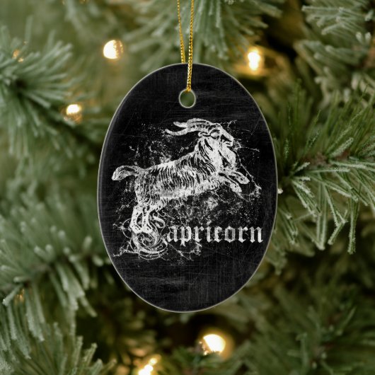 Zodiac Capricorn Keramisch Ornament (Boom)