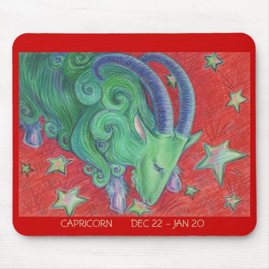 Zodiac Capricorn mousepad dates Muismat (Voorkant)