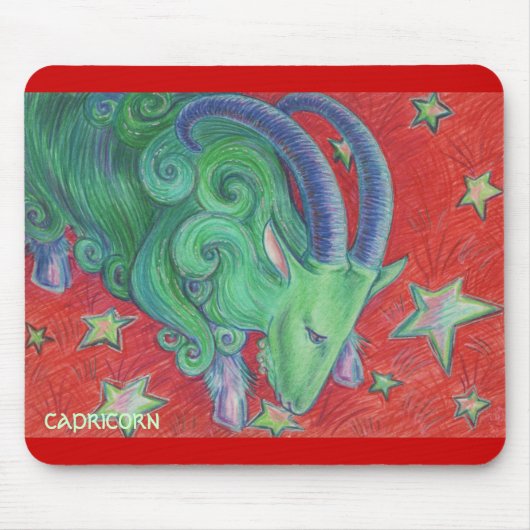 Zodiac Capricorn mousepad Muismat (Voorkant)