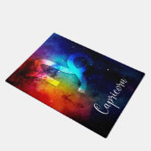Zodiac: Capricorn Space Rainbow Deurmat (Schuin)