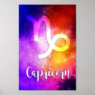 Zodiac: Capricorn Space Snoep Poster