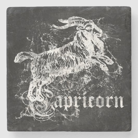 Zodiac  Capricorn Stenen Onderzetter (Voorkant)