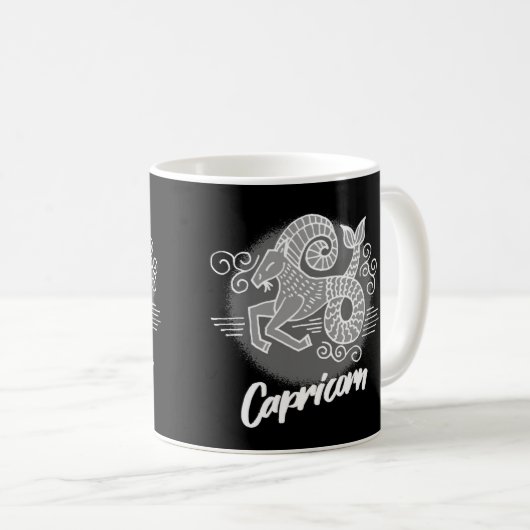 Zodiac Capricorn Symbol Coffee Mok (Voorkant rechts)