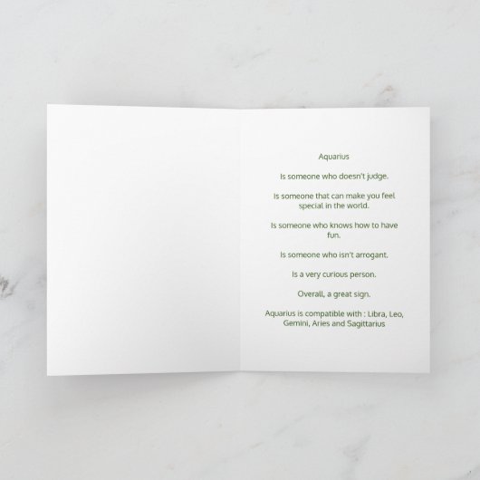 Zodiac: Capricorn "The Goat" Kaart (Binnen)