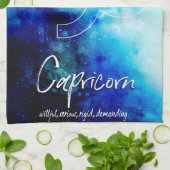 Zodiac: Capricorn Traits Theedoek (Gevouwen)