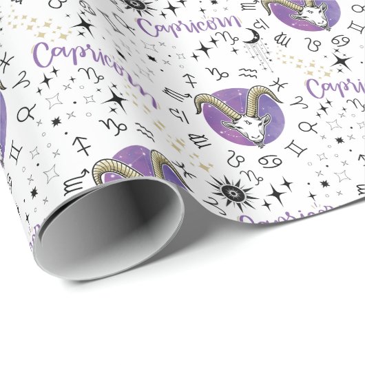 Zodiac Capricorn Wrapping Paper Cadeaupapier (Rol Hoek)