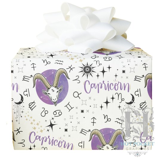 Zodiac Capricorn Wrapping Paper Cadeaupapier