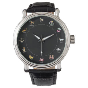 Zodiac Cartoon Symbool Horloge