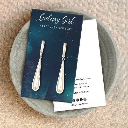 Zodiac Celestial Star Earring Jewelry Display Visitekaartje