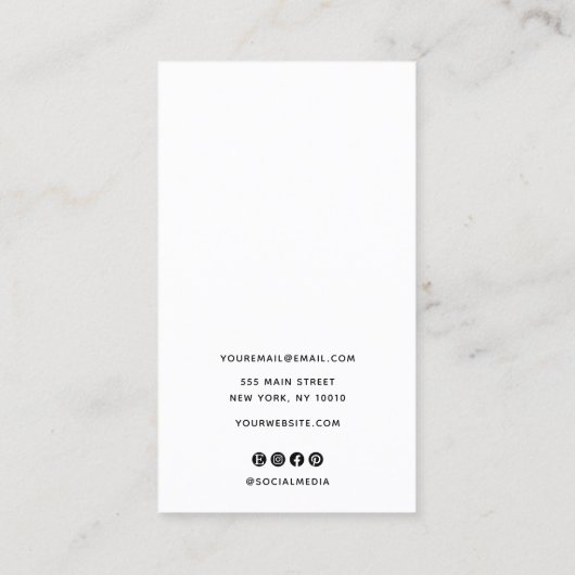 Zodiac Celestial Star Earring Jewelry Display Visitekaartje (Achterkant)