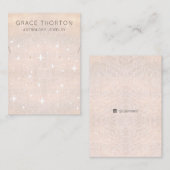 Zodiac Celestial Stars Oorbel Ketting Visitekaartje (Voorkant / Achterkant)