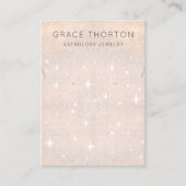 Zodiac Celestial Stars Oorbel Ketting Visitekaartje (Voorkant)