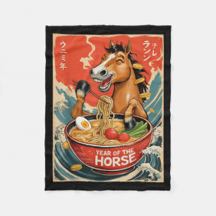 Zodiac Chinees Nieuwjaar van het Paard 2026 Ramen Fleece Deken