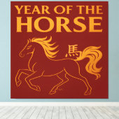 Zodiac Chinese New Year 2026 Horse Canvas Afdruk (Insitu (Houten vloer))