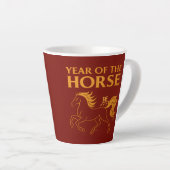 Zodiac Chinese New Year 2026 Horse Latte Mok (Rechterhoek)