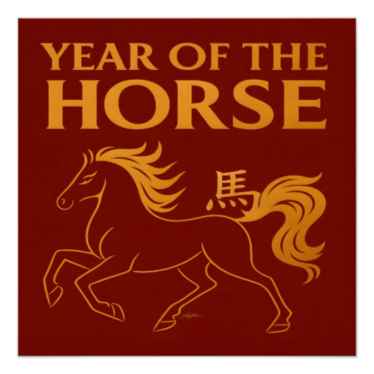 Zodiac Chinese New Year 2026 Horse Perfect Poster (Voorkant)