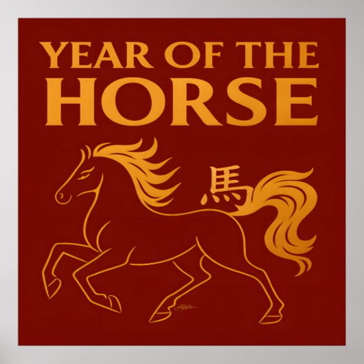 Zodiac Chinese New Year 2026 Horse Poster (Voorkant)