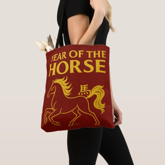 Zodiac Chinese New Year 2026 Horse Tote Bag (Dichtbij)