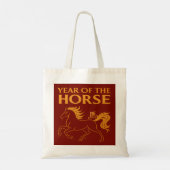 Zodiac Chinese New Year 2026 Horse Tote Bag (Achterkant)